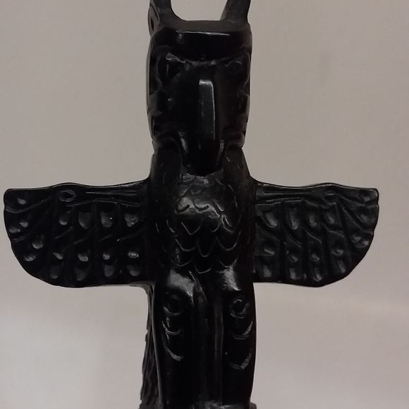 Vtg Boma carved Totem Pole with box and insert - Picture 16 of 16